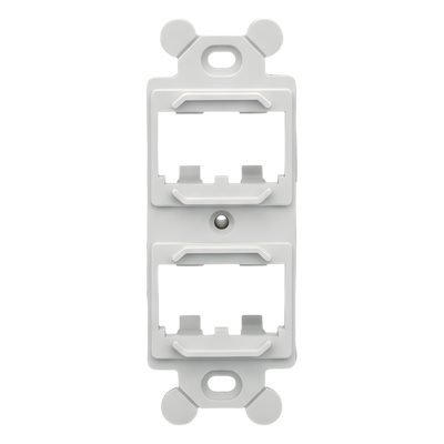 PANDUIT - Marco de Módulo para Placas Frontales NEMA / 4 Espacios Mini-Com / Montaje en Superficie / ABS Resistente / Blanco Mate