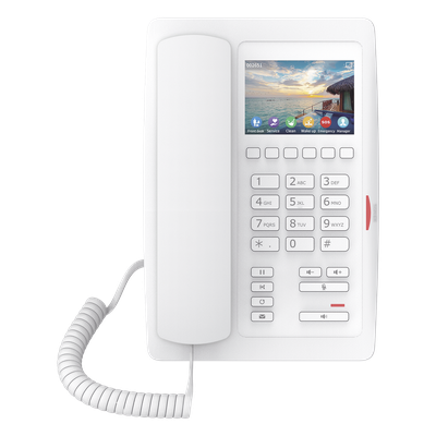 FANVIL - Teléfono IP WiFi para Hotelería / Pantalla LCD 3.5" Color / 6 Teclas Programables Hotline / PoE 802.3af / WiFi 2.4GHz / Audio HD Opus / Decodificación Video H.264 1080p