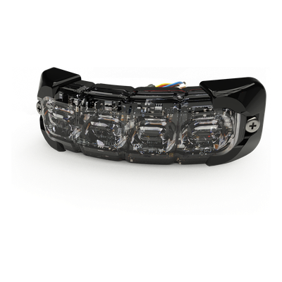 ECCO - Luz de Advertencia Direccional Flexible / 8 LED Dual Color / 69 Patrones de Destello / IP69K / 12-24V / Curvatura 120°