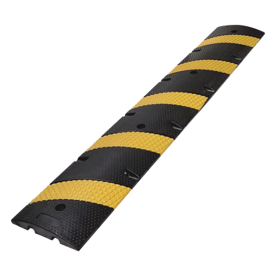 ACCESSPRO - Reductor de Velocidad / 183cm (6 ft) / 5 Franjas Amarillas / Hule Reciclado / 20 Toneladas
