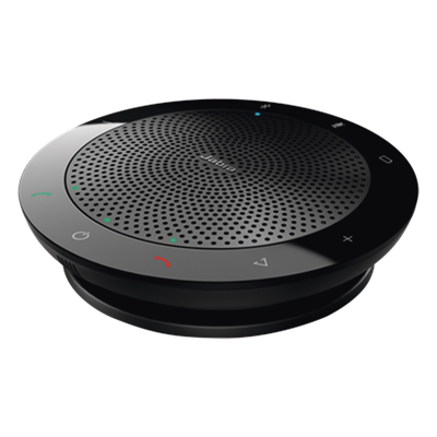 JABRA - Altavoz de Conferencia Portátil / Micrófono Omnidireccional 360° / Bluetooth y USB / 15 Horas de Autonomía / DSP Anti-eco / Botón Inteligente Configurable