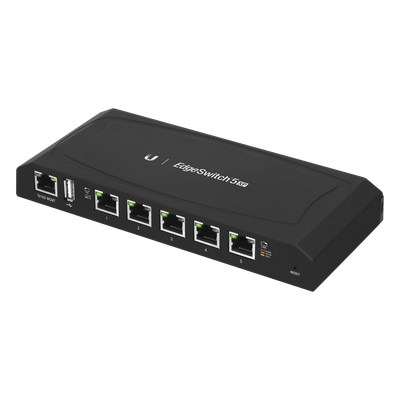 UBIQUITI - EdgeSwitch 5XP Administrable de 5 Puertos Gigabit PoE de 24 V Pasivo, con funciones avanzadas de Capa 2