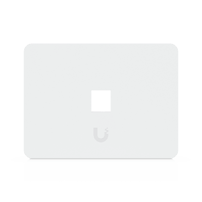 UBIQUITI - Placa Keystone Horizontal / 1 Puerto / Superficie Pintable / Policarbonato y Acero SGCC / 4.4 x 3.2 x 0.12 in / Paquete 4 Piezas