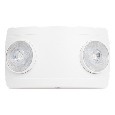 SFIRE - Luz de Emergencia LED / Doble LED 1W 150 lúmenes / Autonomía 90 min / Voltaje Universal 127-240 VAC / UL 5VA Ignífuga