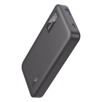 UGREEN - Power Bank / 10000 mAh / Carga Rápida 22.5W / PD 20W / USB-C + USB-A / Pantalla Digital / Ultra Delgado