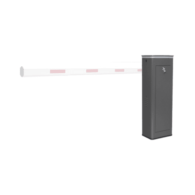 ACCESSPRO - Barrera Vehicular Izquierda / Soporta Brazo Recto de Hasta 8 Metros / Soporta Brazo Articulado de 6 Metros / Movimiento fluido / Diseño Elegante Color Gris / Con Corona Led Semaforizada