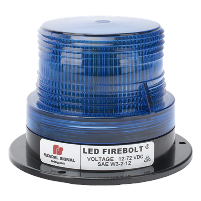 FEDERAL SIGNAL - Estrobo LED / 15 patrones de destello / 12-72 Vcc / Montaje en tubería 1/2 pulgada / SAE J845 Clase 2