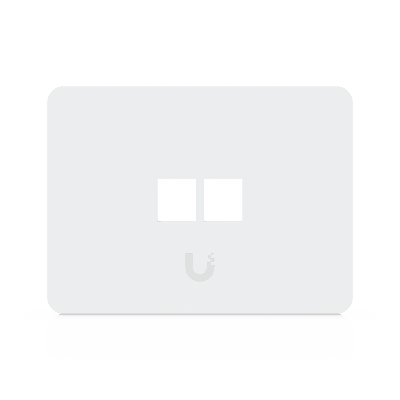 UBIQUITI - Placa de Pared Horizontal Universal para Keystone de 2 Puertos con Cubierta Pintable, Acabado Personalizable, Paquete con 4 Piezas