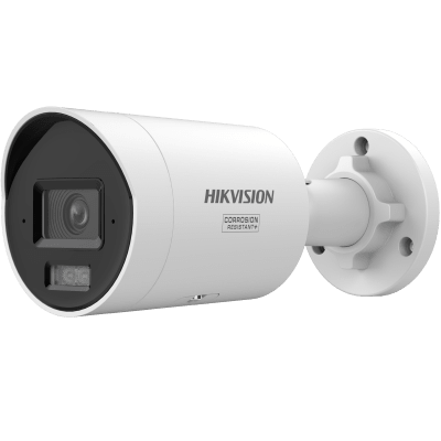 HIKVISION - [Dual Light ] Bala IP 12 Megapixel (UHD) / Lente 2.8 mm / 40 mts Luz Blanca + 40 mts IR / ACUSENSE / Exterior IP67 / WDR 120 dB / PoE  / Micro SD / Metal / ACUSEEK / Captura Facial / NEMA 4X (Anticorrosión)