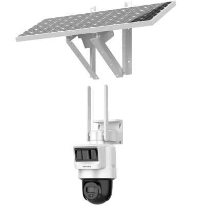 HIKVISION - Kit Solar IP All in One / Doble Detección (Radar + PIR) / PT IP 4 Megapixel / Lente 2.8 mm / Panel Solar / Batería de Respaldo de Litio 90Wh (Hasta 2 días) / Conexión 4G / Audio de Dos Vías / Accesorios de Inst. / Direc
