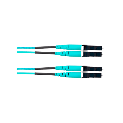 PANDUIT - Jumper de Fibra Óptica Multimodo 50/125 OM4, LC-LC Duplex, OFNR (Riser), Color Aqua, 40 Metros (131.23 Pies)
