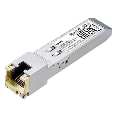 TP-LINK - Transceptor mini-GBIC SFP RJ45 / 1000BASE-T / 100 metros (328 pies) / 1.25 Gbps / Hot-Swappable / 0 a 70°C