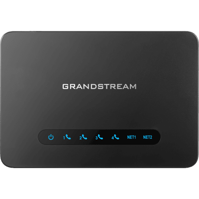 GRANDSTREAM - Gateway VoIP con Router NAT / 4 Puertos FXS (Conectar Teléfono Análogo) / Router NAT Gigabit Integrado / Cifrado AES Reforzado / Aprovisionamiento Automático / Soporta SIP y Fax T.38