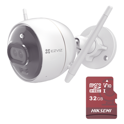 EZVIZ - Cámara Bala Wi-Fi / Dual Lente / Visión Nocturna a Color / Detección Humana y Vehicular / Audio Bidireccional / Memoria MicroSD 32 GB Incluida