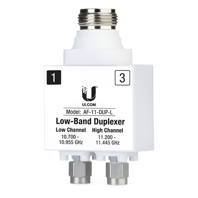 UBIQUITI - Duplexer / Banda Baja 11 GHz / 10.700-10.955 GHz y 11.200-11.445 GHz / 35.1-35.9 ft y 36.7-37.5 ft