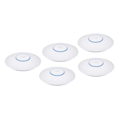 UBIQUITI - Paquete de 5 Access Point UniFi 802.11ac Wave 2, MU-MIMO4X4 con antena Beamforming, hasta 1.7 Gbps, para interior PoE 802.3af, soportan 200 clientes, No incluyen PoE´s