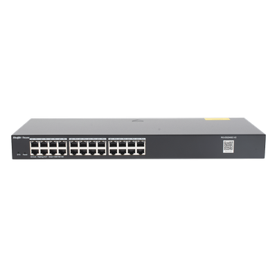 RUIJIE - Switch Administrable / 24 Puertos Gigabit / Auto-Negociación / Gestión en la Nube / Montaje Rack / Compatible CCTV