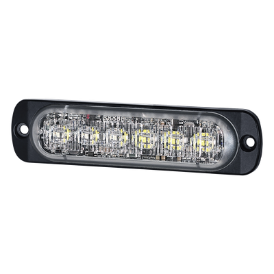 SIGNALPRO - Luz Auxiliar LED / 12 LED / Rojo/Azul / Perfil Ultra Delgado 9 mm / 28 Patrones / SAE J595 Clase 1 / ECE R65 Clase 1