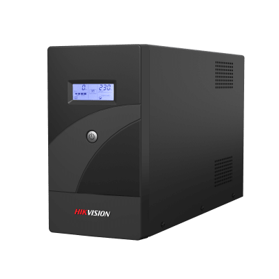 HIKVISION - UPS de 2000 VA / 1200 W / Pantalla LCD / Protección Contra Sobrecarga y Descarga / Entrada y Salida 120 VCA / 4 Tomas NEMA 5-15R