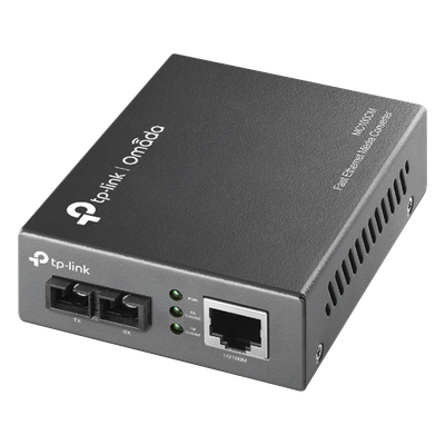 TP-LINK - Convertidor de Medios / Fibra Multimodo SC / RJ45 10/100 Mbps / 100 Mbps / Alcance 2 km / Plug and Play