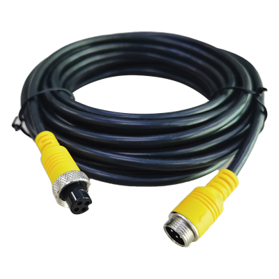 EPCOM - Cable Extensor para Videovigilancia Móvil / 7 m (23 ft) / Conector Tipo Aviación / Transmisión Triple VVA / Analógico y AHD