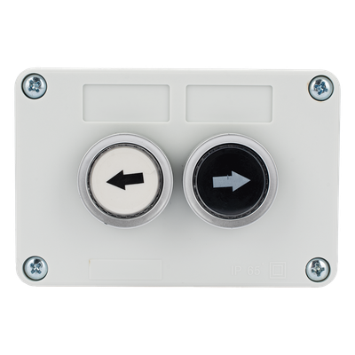 ACCESSPRO - Botonera doble / IP40 / NO / 24VDC / 106 x 72 x 58 mm / 4.2 x 2.8 x 2.3 in
