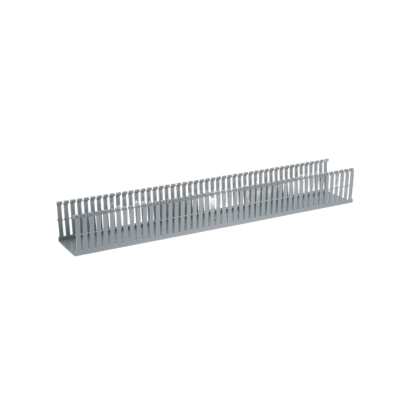 PANDUIT - Canaleta Ranurada de PVC con Tapa, Tipo F, 82.6 mm de Ancho, 79.2 mm de Alto y 2 m de Largo, Color Gris