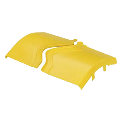 PANDUIT - Tapa de Bajada Vertical Exterior / 45° / Canaleta 12x4 / Radio de Curvatura 50.8 mm / Color Amarillo / PC/ABS