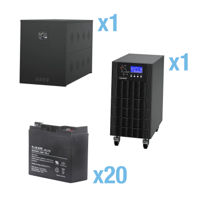 CYBERPOWER - UPS Trifásico de 10 kVA/10 kW, Topología Online Doble Conversión, Voltaje de 208/220 Vca de L-L, Respaldo de 5 Minutos al 100% de Carga, Incluye Módulo y Banco de Baterías