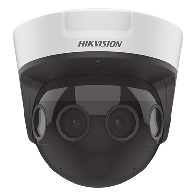 HIKVISION - Cámara IP Panorámica / 32 Megapixel Total / 4 Lentes 8 MP / Vista 180° / IR 20 m (65.6 ft) / IP67 / IK10 / PoE+ / 12 Vcc