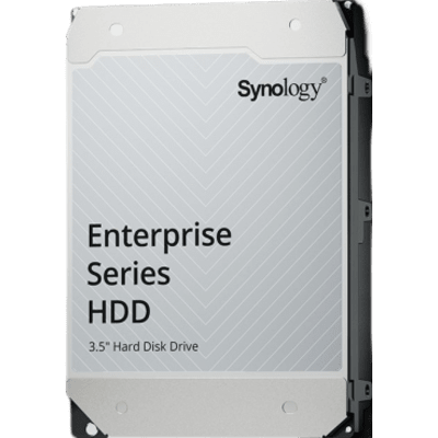 SYNOLOGY - Disco Duro SATA 3.5" Serie Enterprise / Capacidad 16TB / SATA 6 Gb/s / 7200 RPM / Transferencia hasta 281 MB/s / MTBF 2.5 Millones de Horas / Carga de Trabajo 550 TB al Año / Diseño Sellado con Helio / Caché de Escritura Persistente
