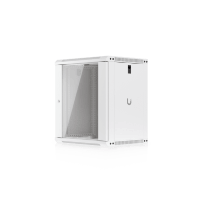 UBIQUITI - UACC Rack Cabinet 12U (550 x 450 mm) - Gabinete Cerrado para Montaje en Pared con Puerta de Vidrio Templado, Totalmente Ensamblado con Ventiladores Integrados y Paneles Removibles