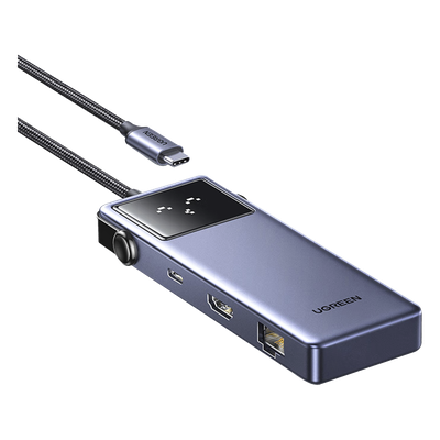 UGREEN - Hub USB-C 7 en 1 / HDMI 4K 60Hz / 2x USB-A 3.0 + USB-C 3.0 + USB-A 2.0 / Gigabit Ethernet / PD 100W / Cable 20 cm (0.66 ft)