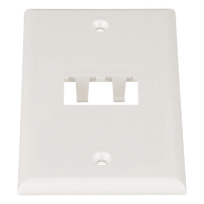 PANDUIT - Placa de Pared Vertical / 2 Puertos Mini-Com / 69.8 x 114.3 mm / 2.75 x 4.5 pulg. / Blanco Mate / ABS