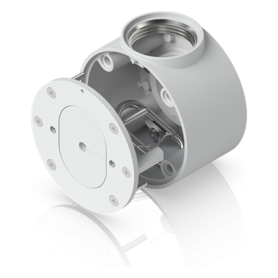 UBIQUITI - Caja de Conexiones Antimanipulación / Aluminio y Policarbonato / Conduit 3/4" / Montaje Superficie, Poste o Colgante