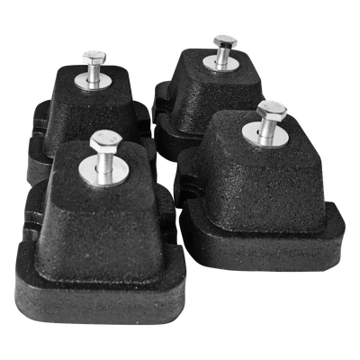 EPCOM - Base Antivibratoria para Minisplit / Carga 120 kg / Montaje en Piso / Caucho de Alta Resistencia / Kit de 4 Piezas