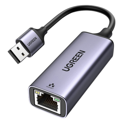 UGREEN - Adaptador de Red / USB-A 3.0 a RJ45 / Gigabit 10/100/1000 Mbps / Aluminio Anodizado / Cable 10 cm (0.33 ft)