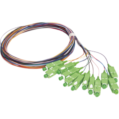 LINKEDPRO BY EPCOM - Pigtail de Fibra Óptica / 12 Piezas / SC/APC / Monomodo G.657A2 / 2 m (6.6 ft) / 0.9 mm