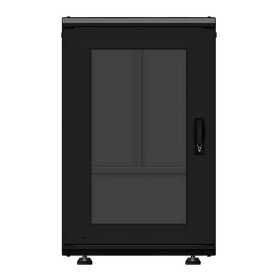 LINKEDPRO - Gabinete Rack 19 Pulgadas / 18U / Piso / Puerta Cristal Templado / Acero Cal. 16-18-20 / 750 kg (1653.5 lb) / 60x93x46 cm (23.6x36.6x18.1 in)