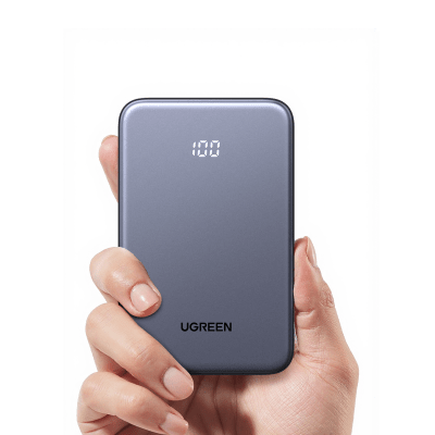 UGREEN - Banco de Energía Portátil 10000mAh / 20W Máximo / Puerto USB-C PD3.0 PPS / Puerto USB-A 22.5W / Batería Polímero de Litio / Pantalla Digital / Carga Rápida 3 Horas / Protocolos Múltiples / Protección