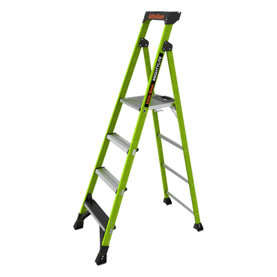 LITTLE GIANT LADDER SYSTEMS - Escalera de Tijera / Fibra de Vidrio y Aluminio / 1.8 m (6 ft) / Carga 170 kg / Soporte Superior para Herramientas / Tipo IAA