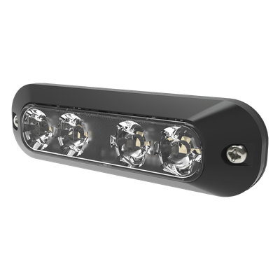 ECCO - Luz Auxiliar LED / 4 LEDs Bicolor Rojo/Claro / 22 Patrones de Destello / 12-24 VCC / Instalación Interior y Exterior / IP Resistente