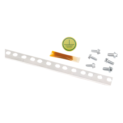 PANDUIT - Barra Vertical de Tierra Física / 2 m (6.6 ft) de Largo / 17 mm de Ancho / Cobre Estañado / 45 UR / Montaje Universal EIA-310-D