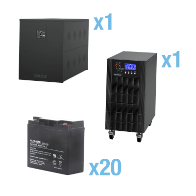 CYBERPOWER - UPS Trifásico de 15 kVA/15 kW, Topología Online Doble Conversión, Voltaje de 208/220 Vca de L-L, Respaldo de 5 Minutos al 100% de Carga, Incluye Módulo y Banco de Baterías