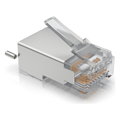 UBIQUITI - Conectores RJ45 Blindados / Protección ESD / 100 Unidades / Compatibles UISP Cable Pro y Carrier / Sin Soldadura