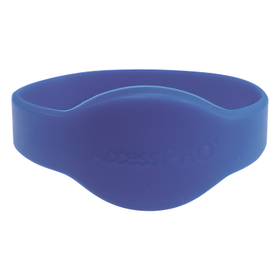 ACCESSPRO - Brazalete de Proximidad / 125 kHz EM / 65 mm Diámetro / 2.13 ft / Wiegand 26 / Silicona / Azul