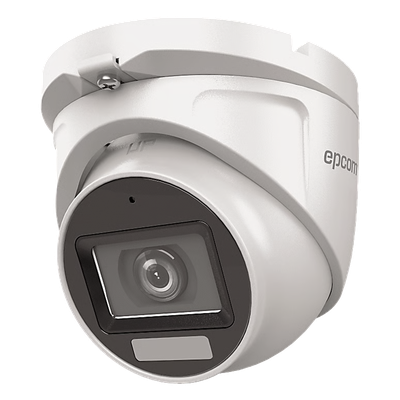 EPCOM PROFESSIONAL - Cámara Turret TURBOHD / 2 Megapixel / Dual Light 30 m (98.4 ft) IR + 20 m (65.6 ft) Luz Blanca / Audio Integrado / IP66 / Metal