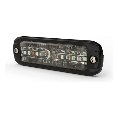 ECCO - Luz LED Direccional / 12 LED / Rojo/Azul / Perfil Ultradelgado / Sincronización Múltiple / 12-24 VDC / Visibilidad 360°