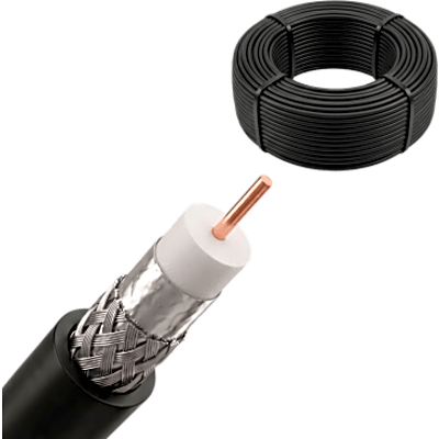 LINKEDPRO - Rollo de 50 Metros de LP400 de 50 Ohms | Cable Coaxial Profesional