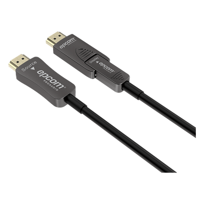 EPCOM PROAUDIO - Cable HDMI Óptico Activo / 4K@60Hz 4:4:4 / 18 Gbps / 20 m (65.6 ft) / HDMI 2.0b / HDCP 2.2 / HDR / ARC / Conector RX Desmontable